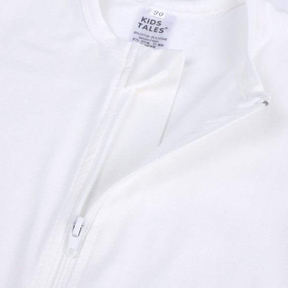 NWT*BABY ROMPER Short Sleeve Long Leg Double Zipper Bodysuit Wht Cotton Boy Girl - Picture 6 of 15